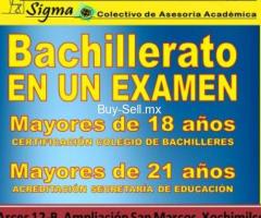 Bachillerado en un solo examen 2021