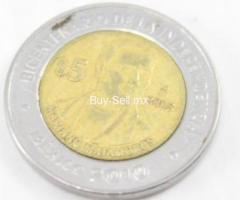 Mariano Matamoros 5 Pesos Moneda Independencia