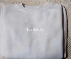 Sudadera color blanca lisa talla 8