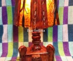 Lámpara rustica estilo antiguo para buró