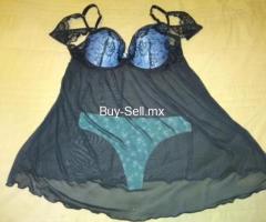 Babydolls negro y blanco y calzoncitos nuevos