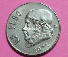 Moneda 1 Peso Morelos Grande Mexico 1971 Usado (ver Fotos